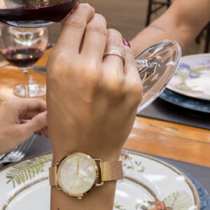 Relógio Oslo Slim Dourado Feminino