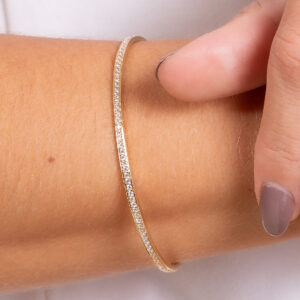 Pulseira Bracelete em ouro 18k e brilhantes